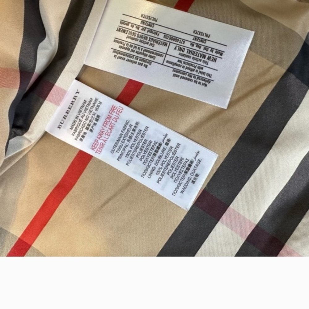 Burberry infant girls Check-Lined Quilted Jacket, Ice Pink, 6 Months - Picture 6 of 6